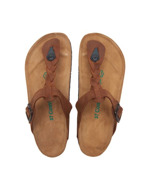 Sandales en cuir Guidan brun