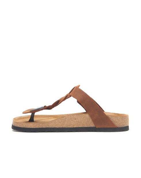 Sandales en cuir Guidan brun