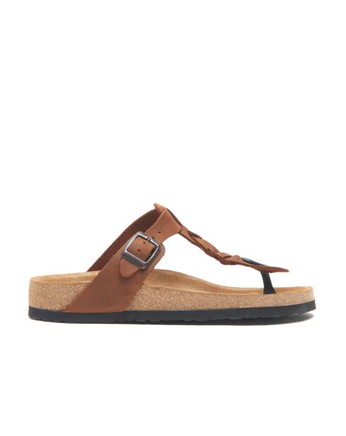 Sandales en cuir Guidan brun