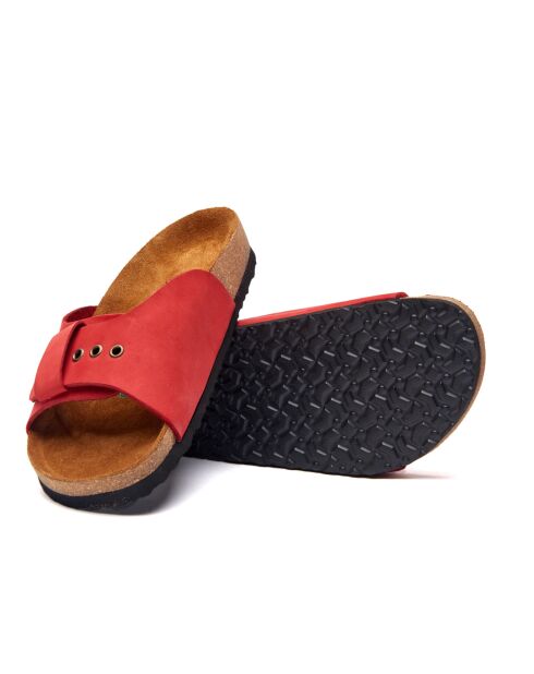 Sandales en cuir Willa red /nubuck