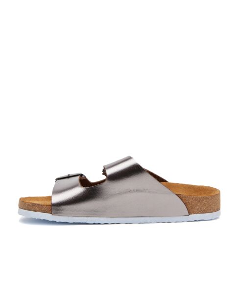 Sandales en cuir Bali platine