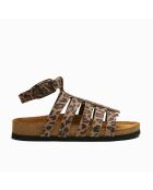 Sandales en cuir Ares léopard