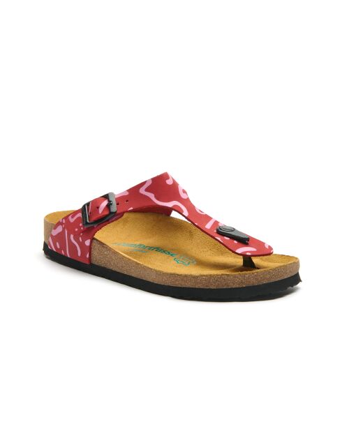 Sandales en cuir Aliz-PR rose/rouge