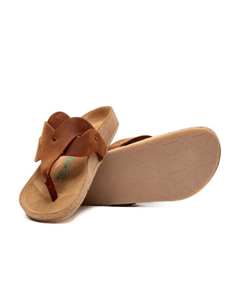 Sandales en cuir Silvia brun