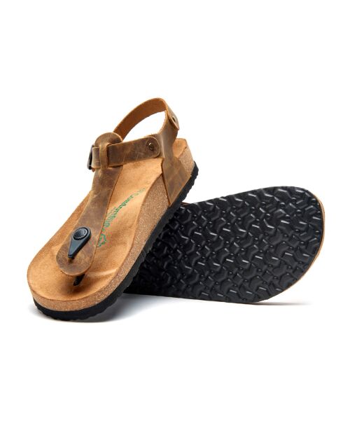 Sandales en cuir Gerda bronzage