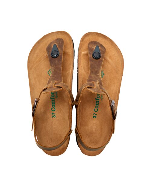 Sandales en cuir Gerda bronzage