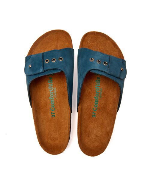 Sandales en cuir Willa navy / nubuck
