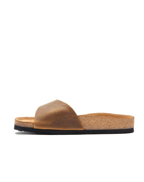 Sandales en cuir tan/crazy