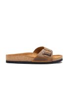 Sandales en cuir tan/crazy