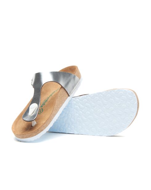 Sandales en cuir Aliz argenté