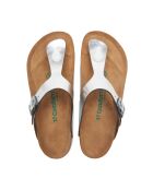 Sandales en cuir Aliz argenté