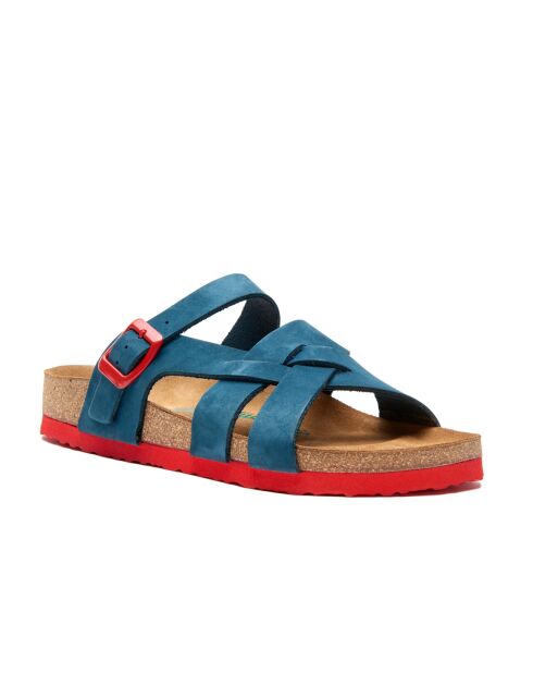 Sandales en cuir Lea navy/red /nubuck