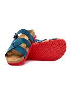 Sandales en cuir Lea navy/red /nubuck