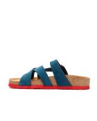 Sandales en cuir Lea navy/red /nubuck