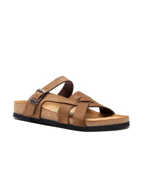 Sandales en cuir Lea sand / nubuck