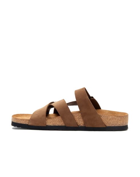 Sandales en cuir Lea sand / nubuck