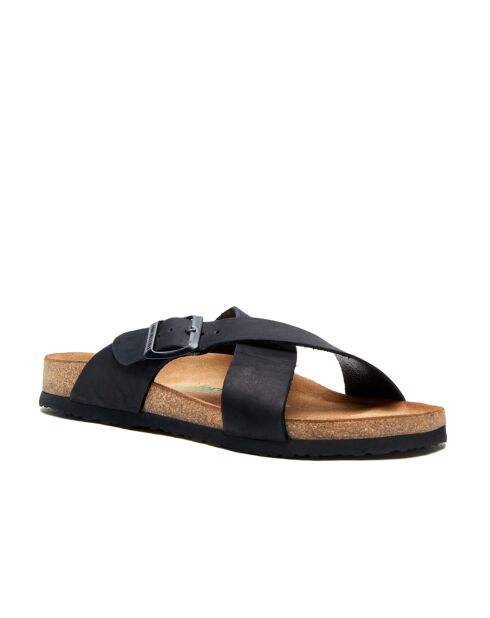 Sandales en cuir Cross black /nubuck