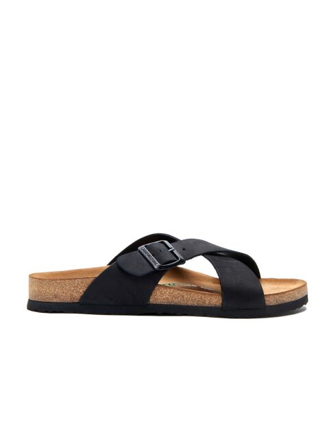 Sandales en cuir Cross black /nubuck