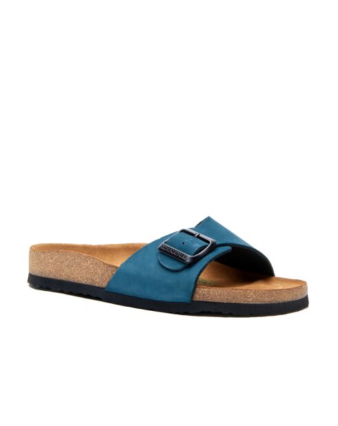 Sandales en cuir navy / nubuck