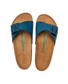 Sandales en cuir navy / nubuck
