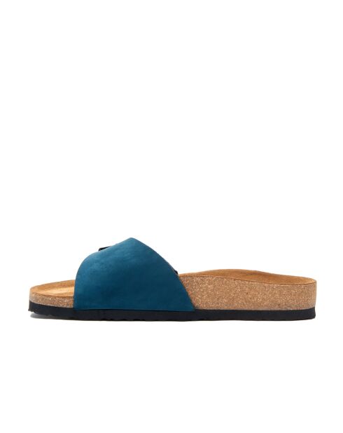 Sandales en cuir navy / nubuck