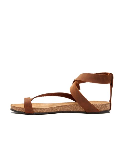 Sandales en cuir Sara brun