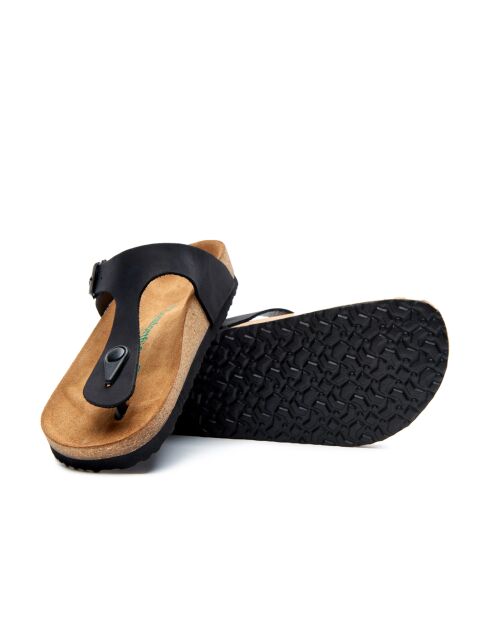 Sandales en cuir Aliz noires