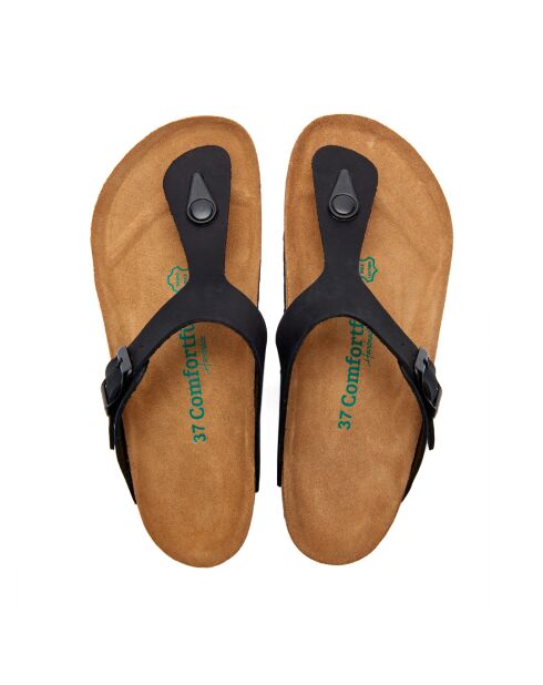 Sandales en cuir Aliz noires