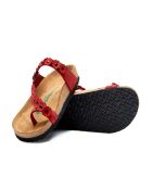 Sandales en cuir Ilva rouge