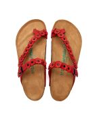 Sandales en cuir Ilva rouge