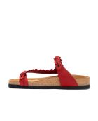 Sandales en cuir Ilva rouge
