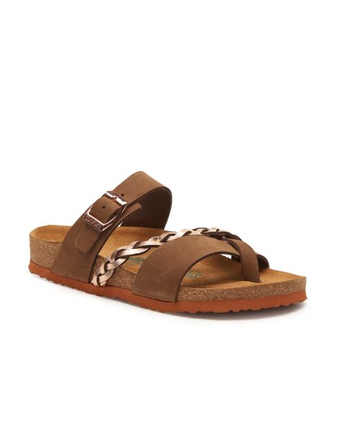 Sandales en cuir Campell rose/sables