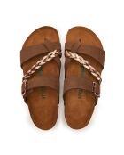 Sandales en cuir Campell rose/sables