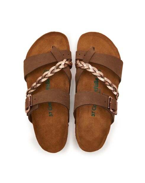 Sandales en cuir Campell rose/sables
