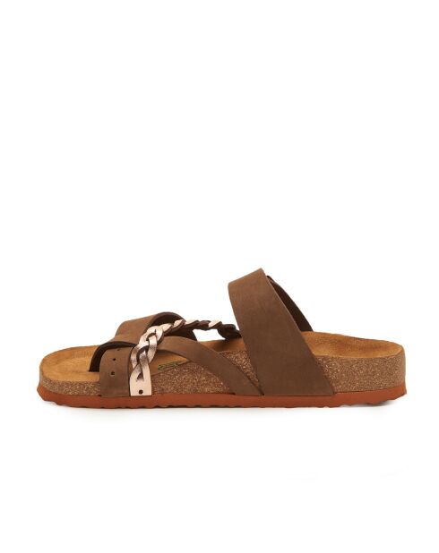Sandales en cuir Campell rose/sables