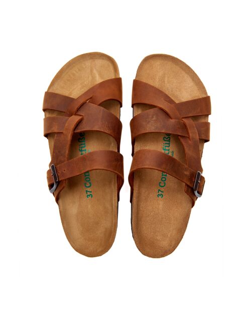 Sandales en cuir Lea brown/crazy