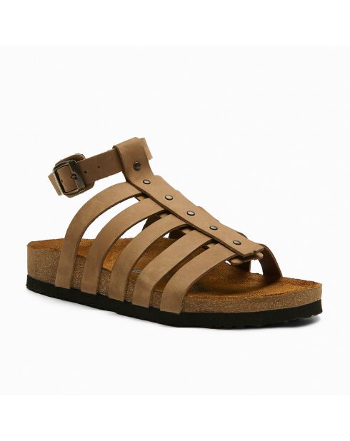 Sandales en cuir Ares sables