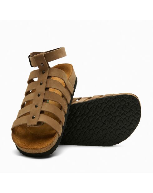 Sandales en cuir Ares sables