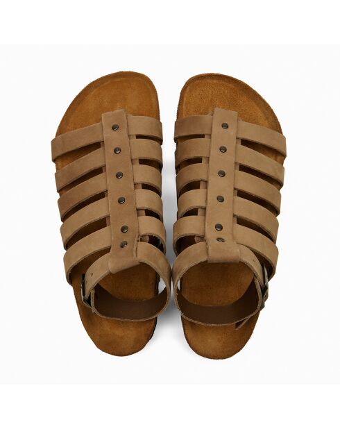 Sandales en cuir Ares sables