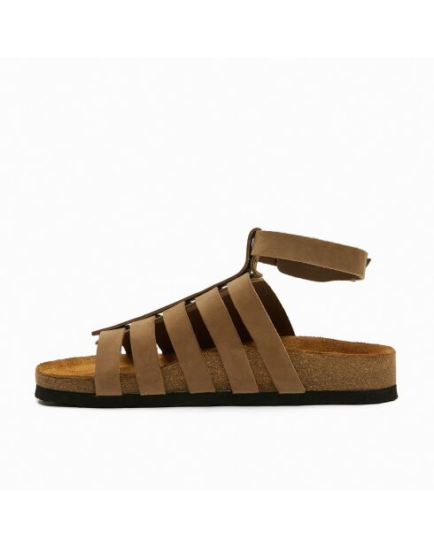 Sandales en cuir Ares sables