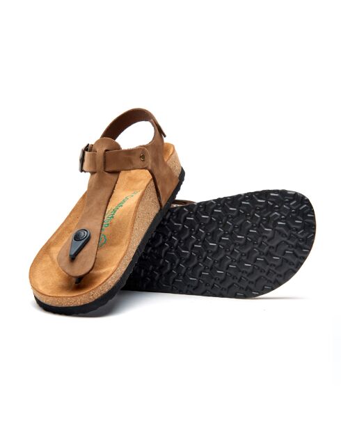 Sandales en cuir Gerda sables