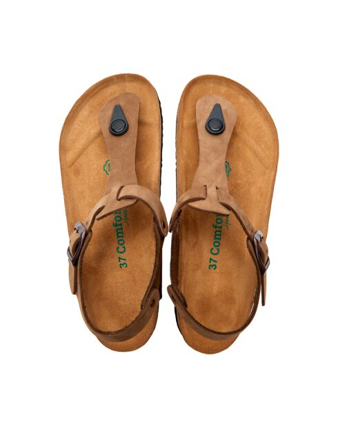 Sandales en cuir Gerda sables