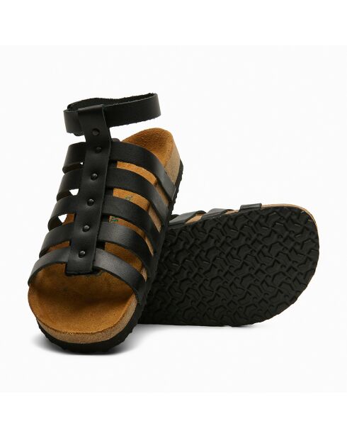 Sandales en cuir Ares noires