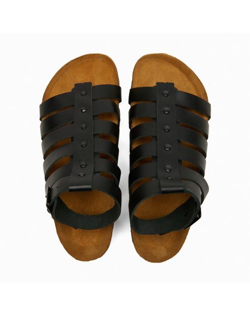Sandales en cuir Ares noires