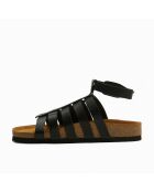 Sandales en cuir Ares noires
