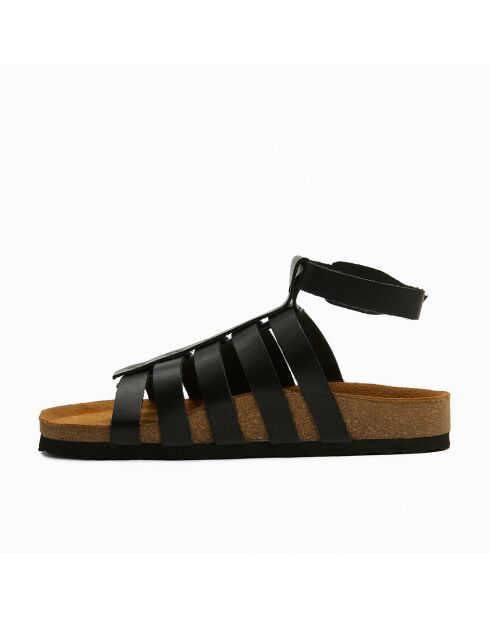 Sandales en cuir Ares noires