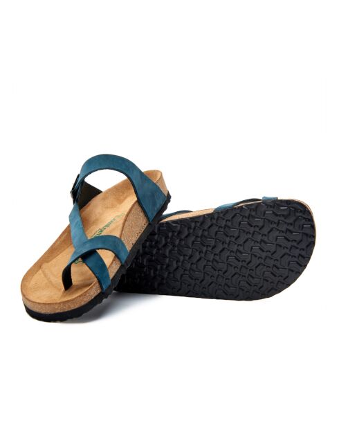 Sandales en cuir Fae marines
