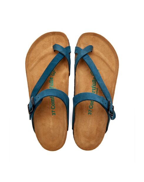 Sandales en cuir Fae marines