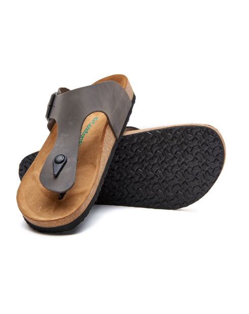 Sandales en cuir Maui grises