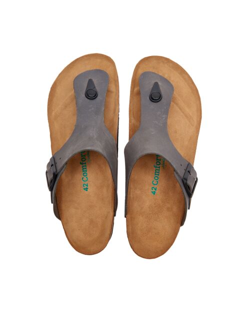 Sandales en cuir Maui grises